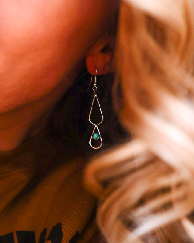 Turquoise Earrings - Smokin' Blues Turquoise