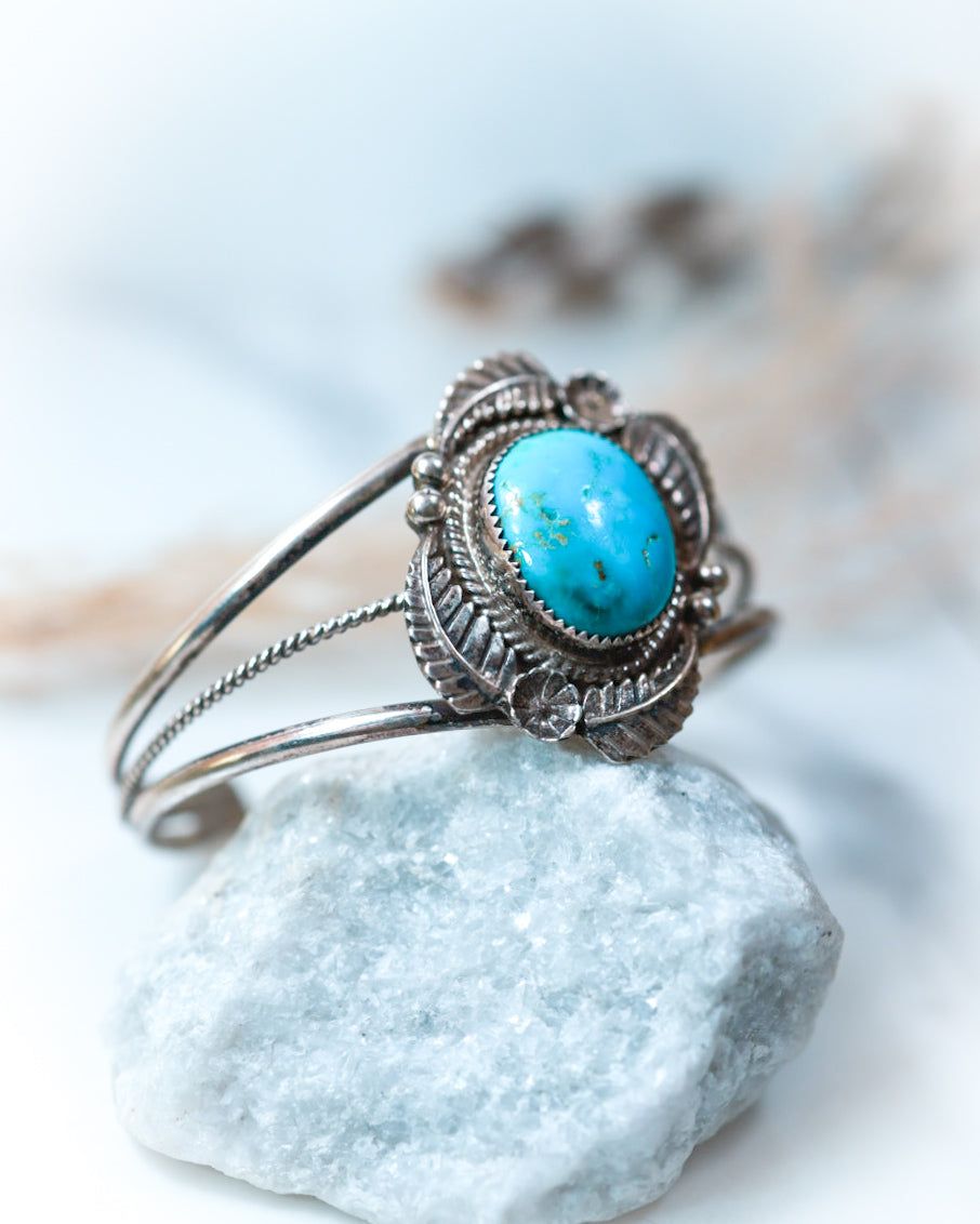 Turquoise Cuff - Smokin' Blues Turquoise