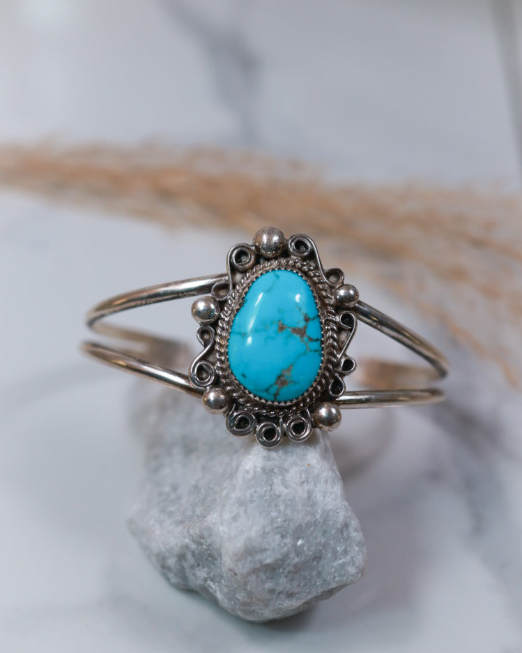Turquoise Cuff - Smokin' Blues Turquoise