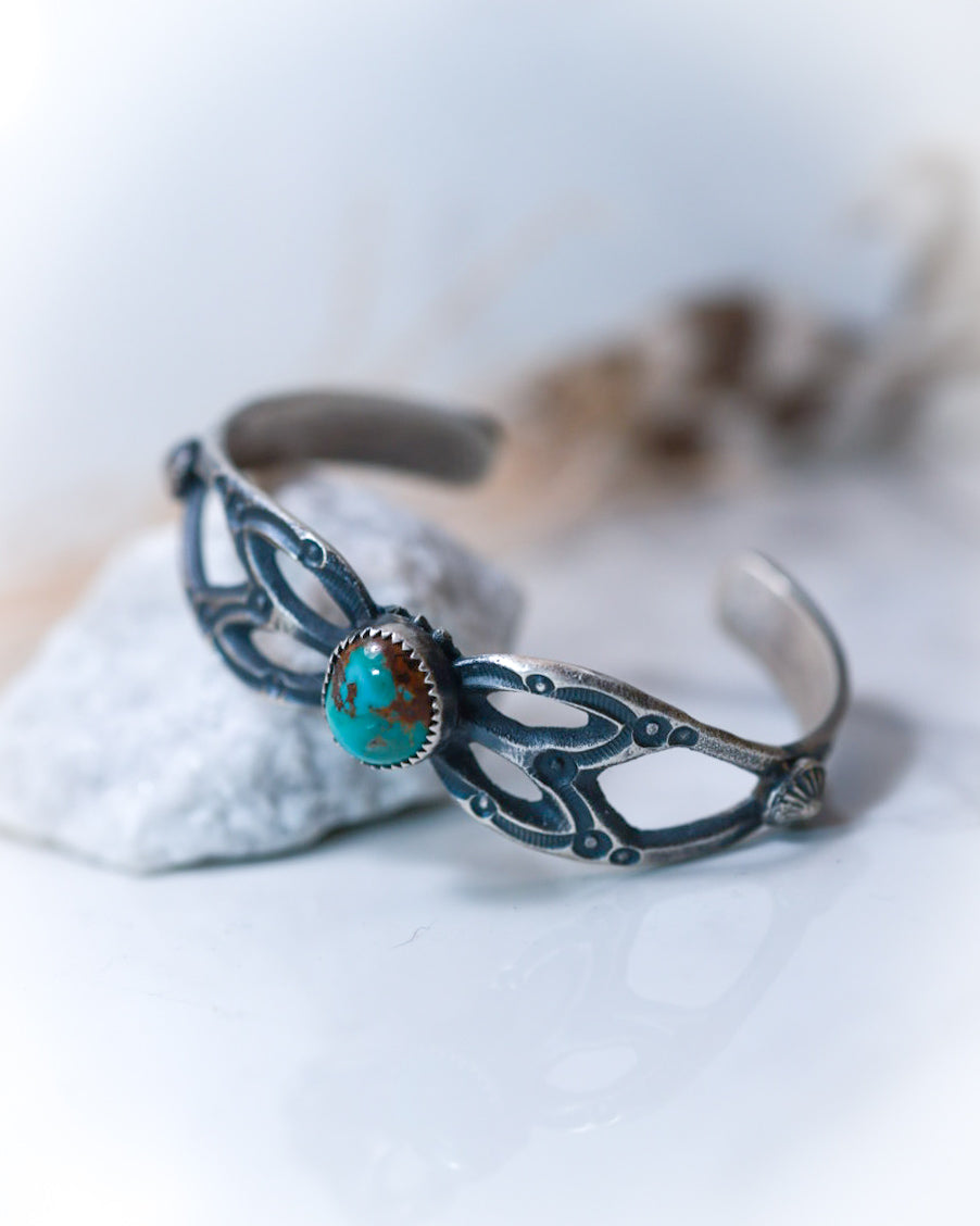 Turquoise Cuff - Smokin' Blues Turquoise