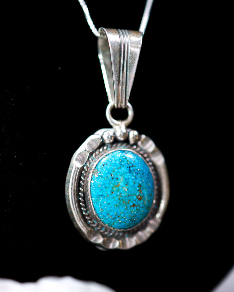 Turquoise Pendant - Smokin' Blues Turquoise