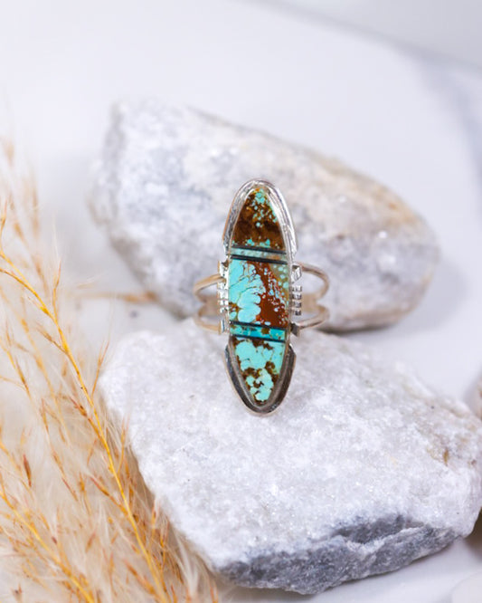 Turquoise Ring | Size 9.5 - Smokin' Blues Turquoise