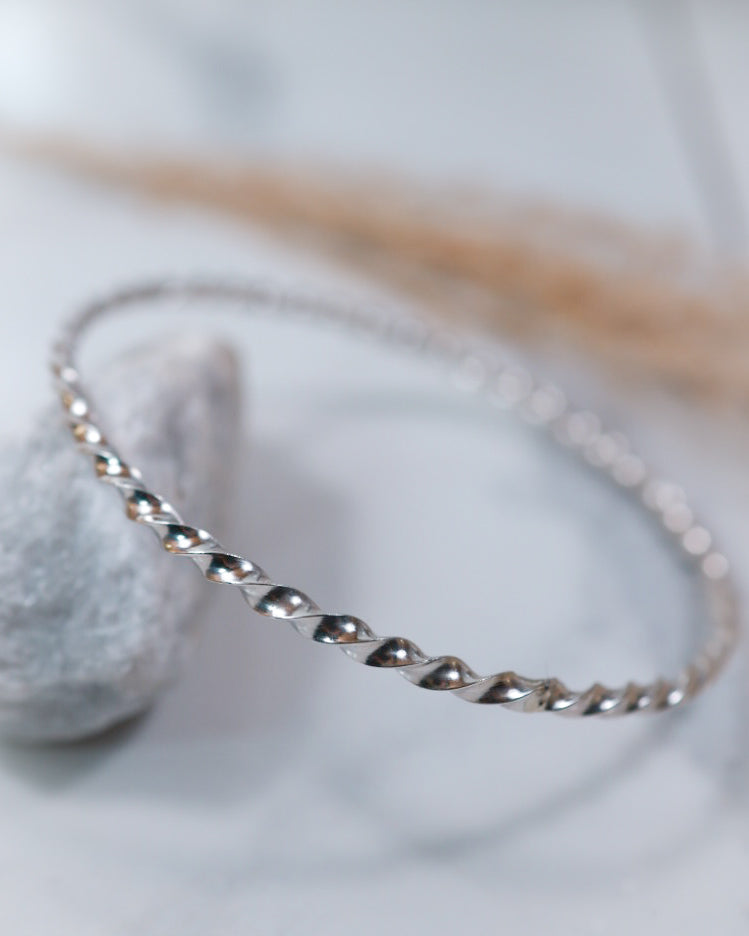 Sterling Silver Bangle - Smokin' Blues Turquoise