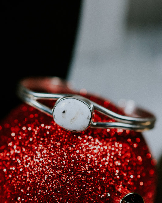 White Buffalo Cuff - Smokin' Blues Turquoise