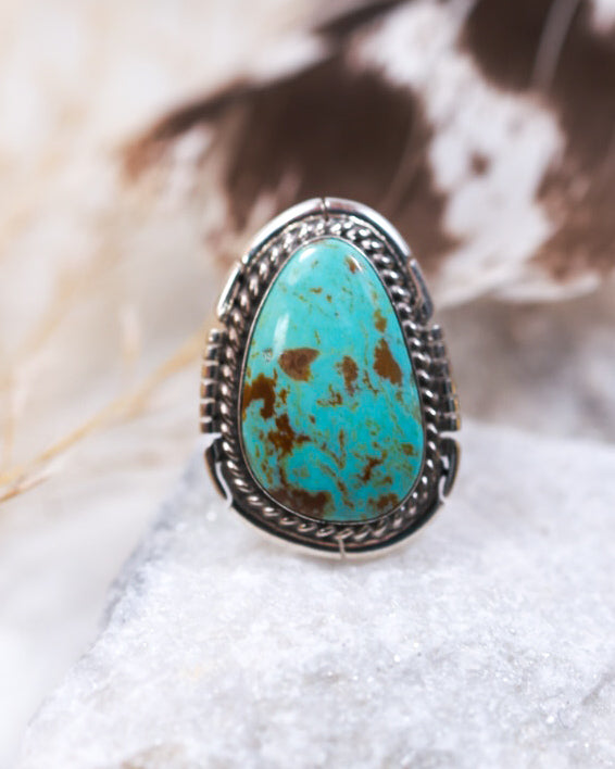 Turquoise Ring | Size 5.5 - Smokin' Blues Turquoise