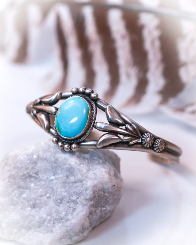Turquoise Cuff - Smokin' Blues Turquoise