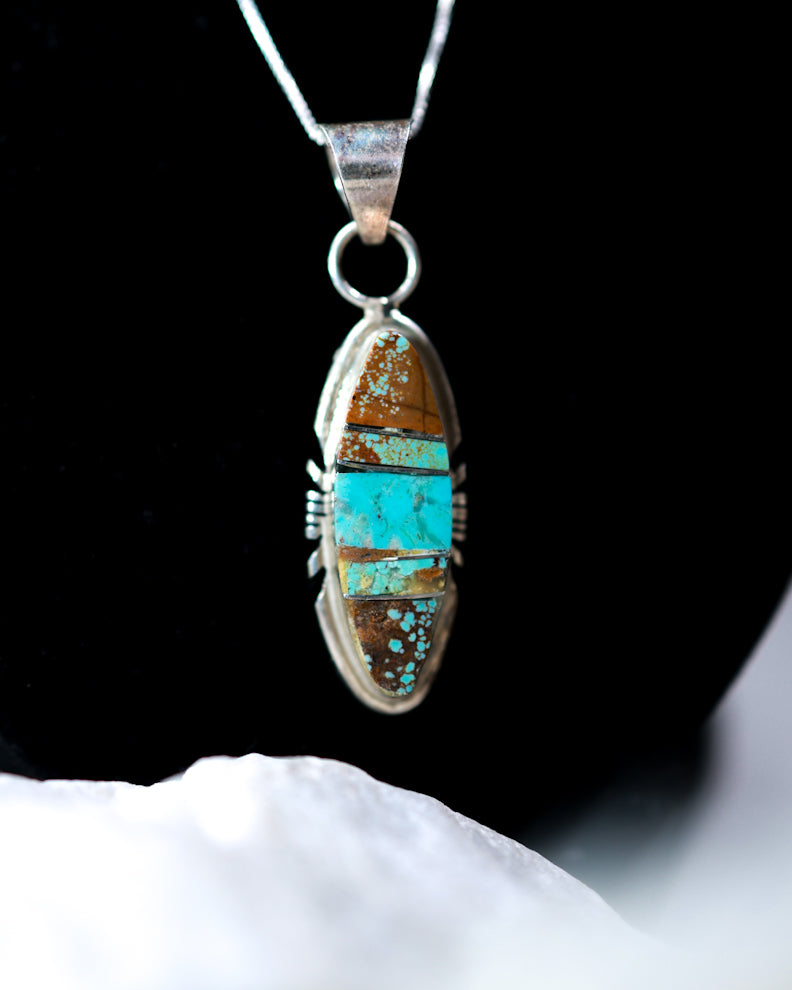 Turquoise Pendant - Smokin' Blues Turquoise