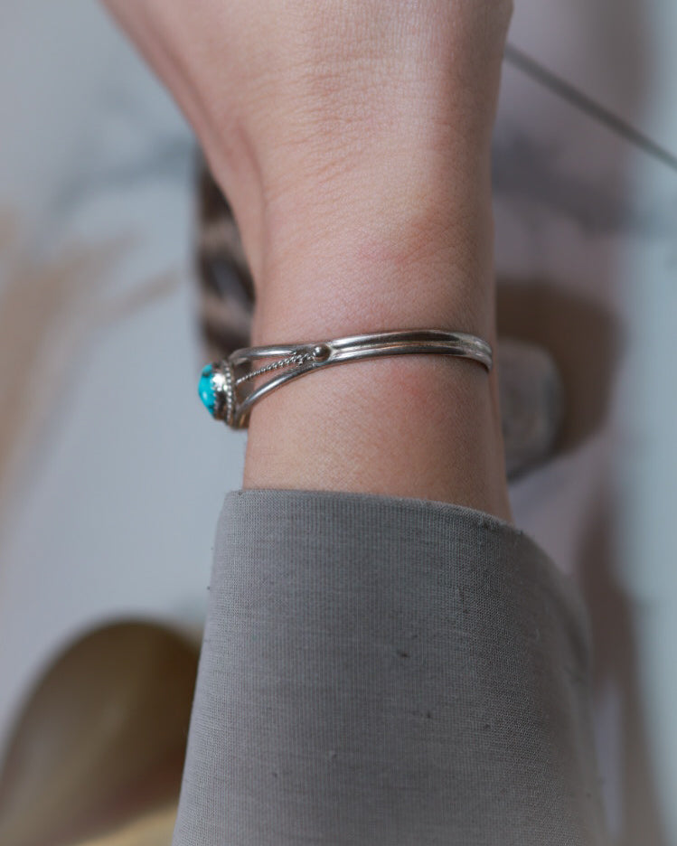 Turquoise Cuff - Smokin' Blues Turquoise
