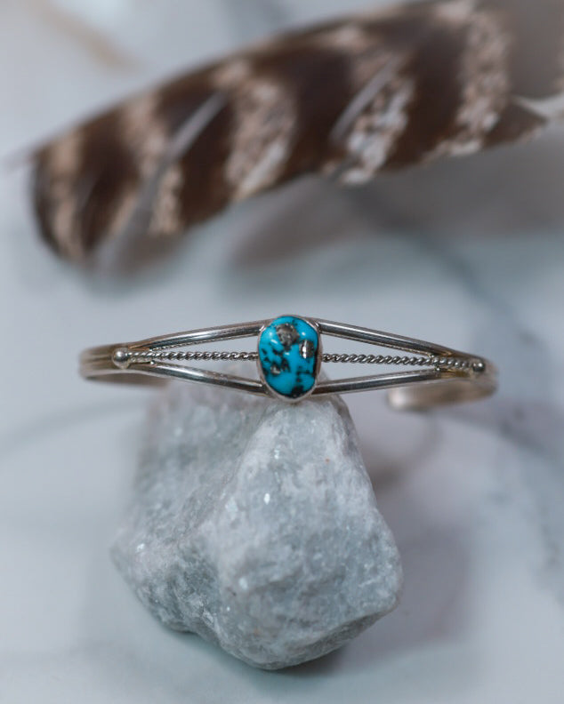Turquoise Cuff - Smokin' Blues Turquoise