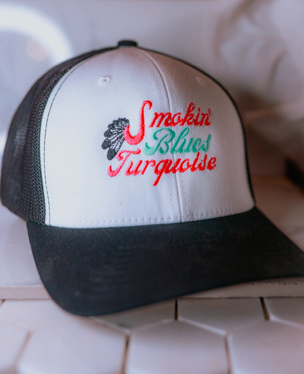 Trucker Hat - Smokin' Blues Turquoise