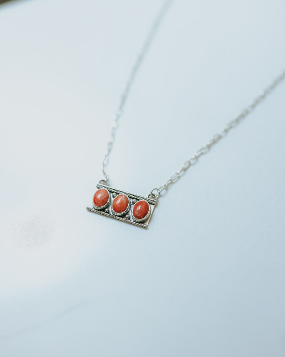 Spiney Oyster Bar Necklace - Smokin' Blues Turquoise