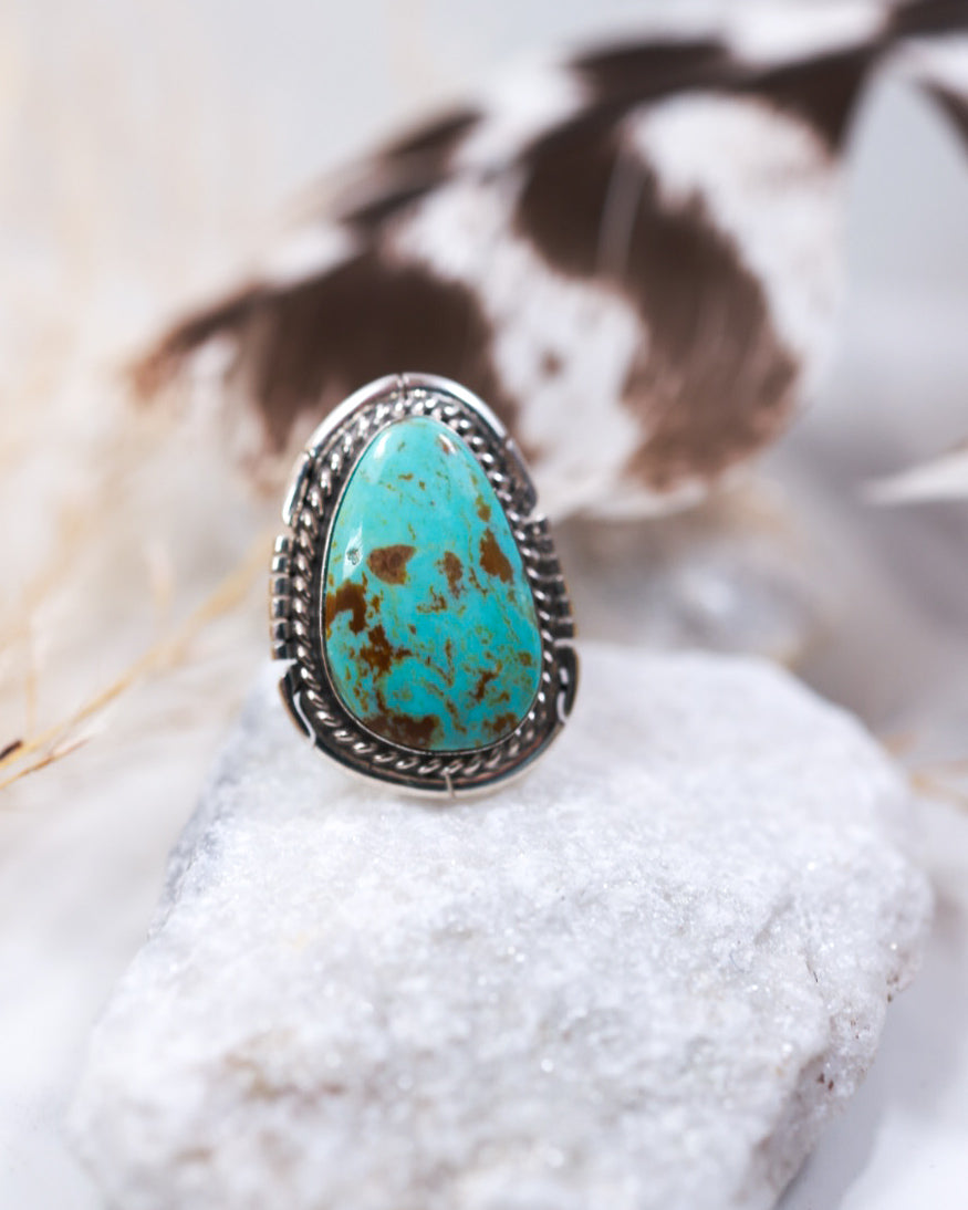 Turquoise Ring | Size 5.5 - Smokin' Blues Turquoise