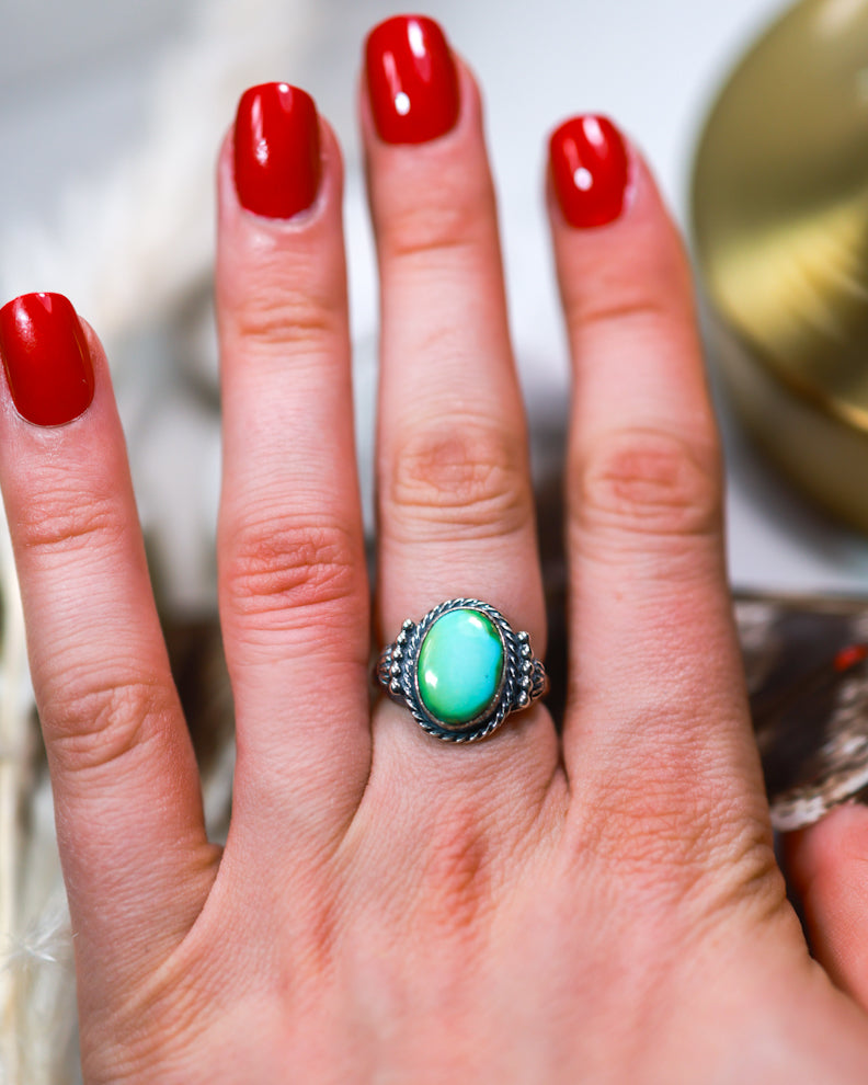 Turquoise Ring | Size 7 - Smokin' Blues Turquoise