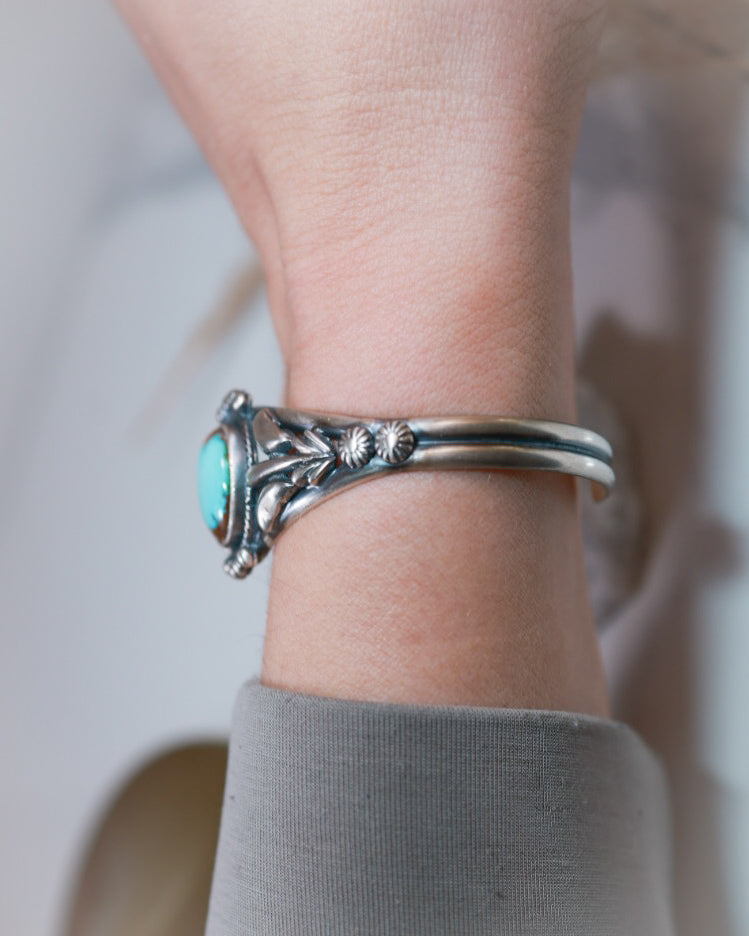 Turquoise Cuff - Smokin' Blues Turquoise