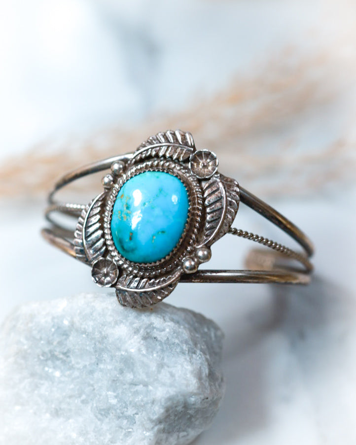 Turquoise Cuff - Smokin' Blues Turquoise