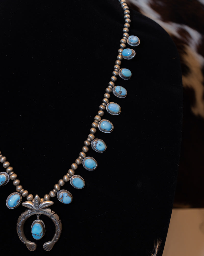 Golden Hills Necklace Set - Smokin' Blues Turquoise