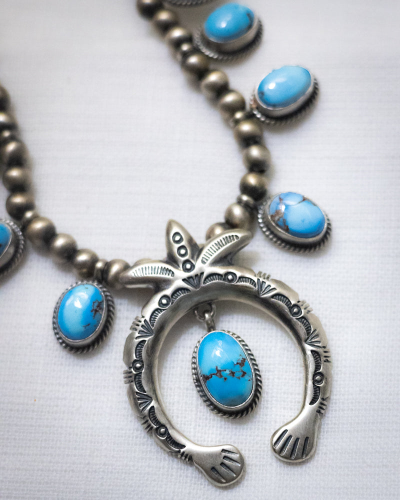 Golden Hills Necklace Set - Smokin' Blues Turquoise