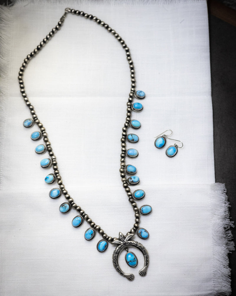 Golden Hills Necklace Set - Smokin' Blues Turquoise