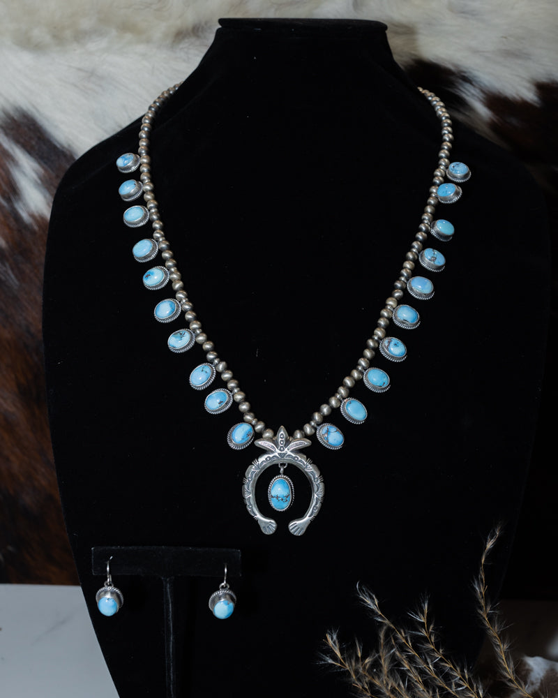 Golden Hills Necklace Set - Smokin' Blues Turquoise