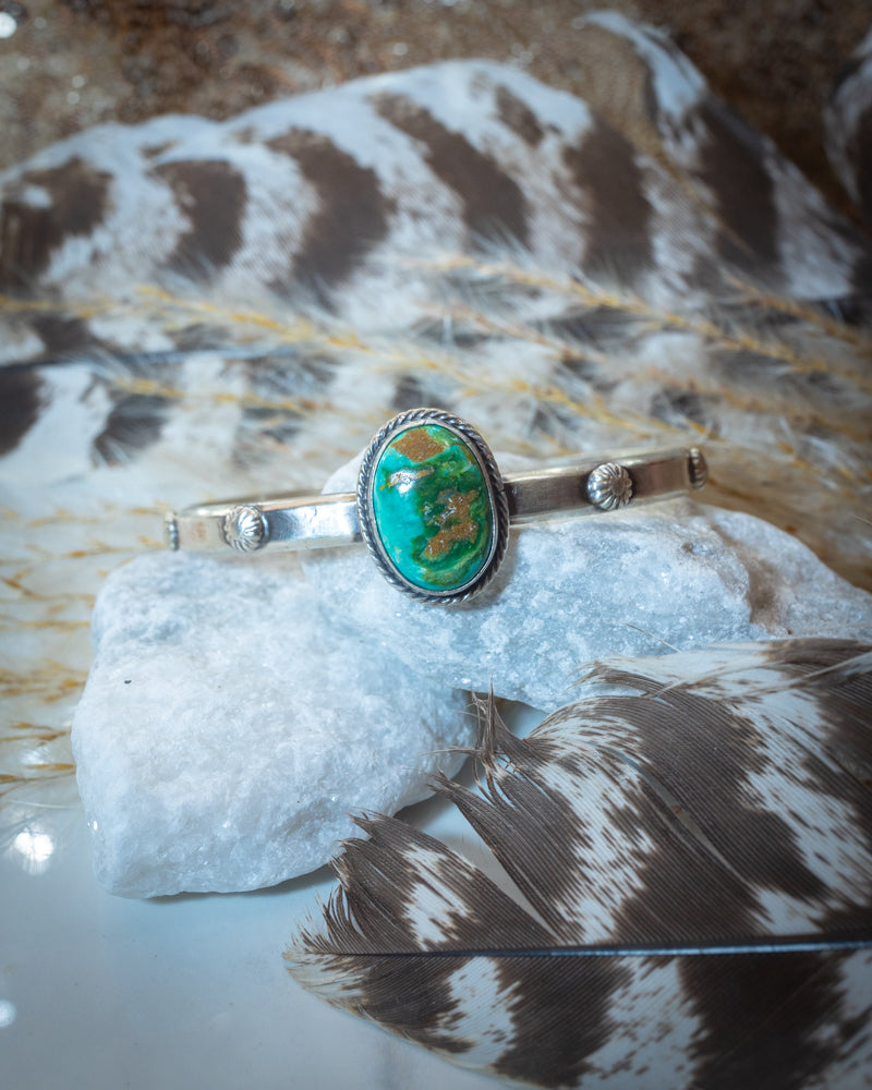 Turquoise Cuff - Smokin' Blues Turquoise