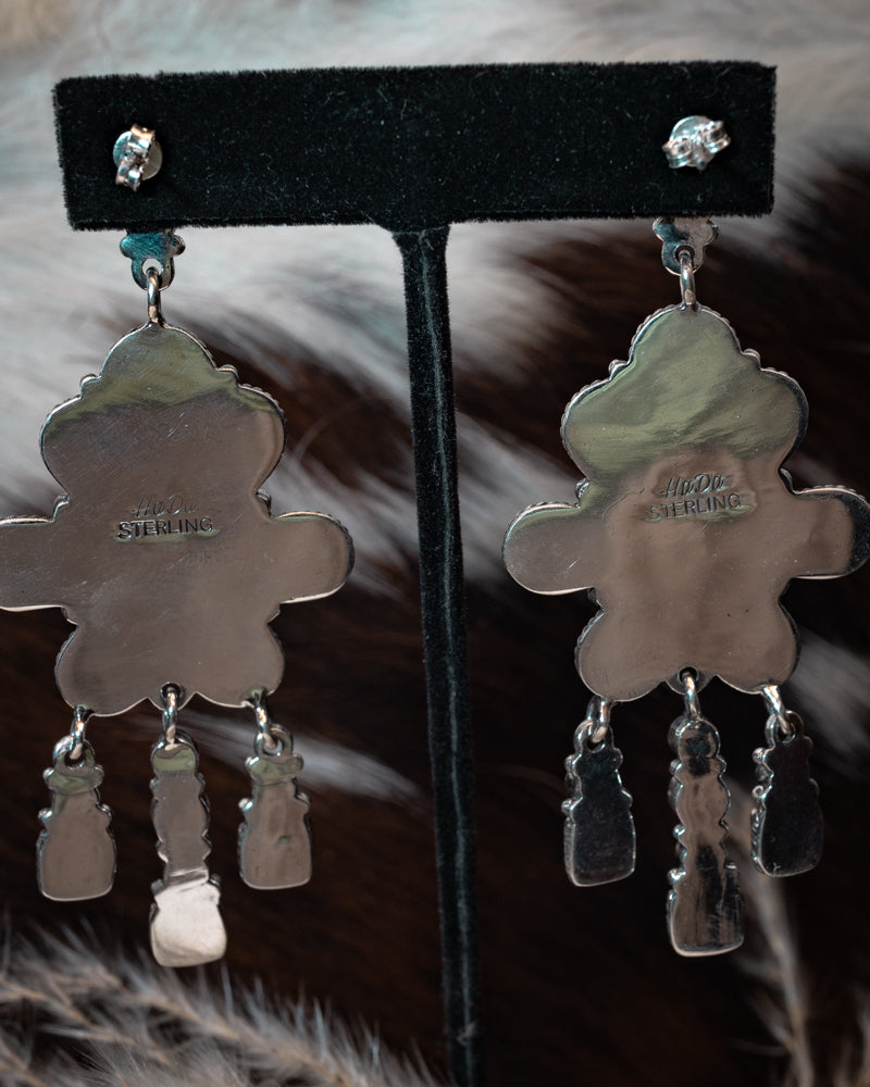 Turquoise Earrings - Smokin' Blues Turquoise