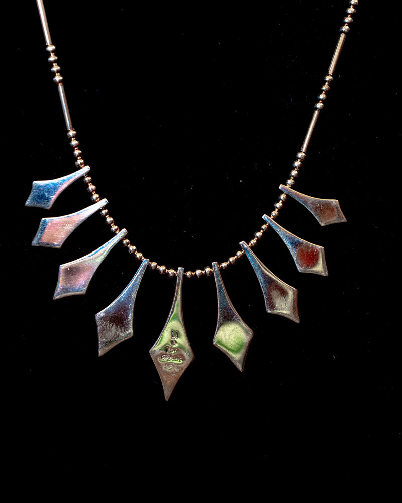 The Pocahontus Turquoise Inlay Necklace Set - Smokin' Blues Turquoise
