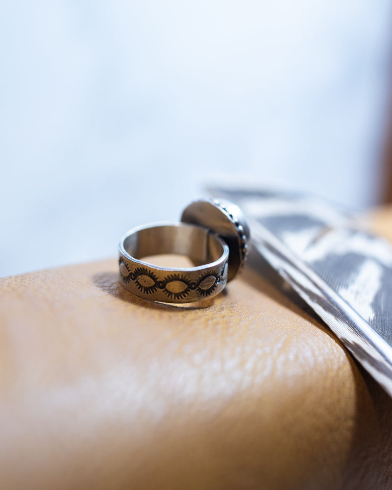 Turquoise Ring | Size 8 - Smokin' Blues Turquoise