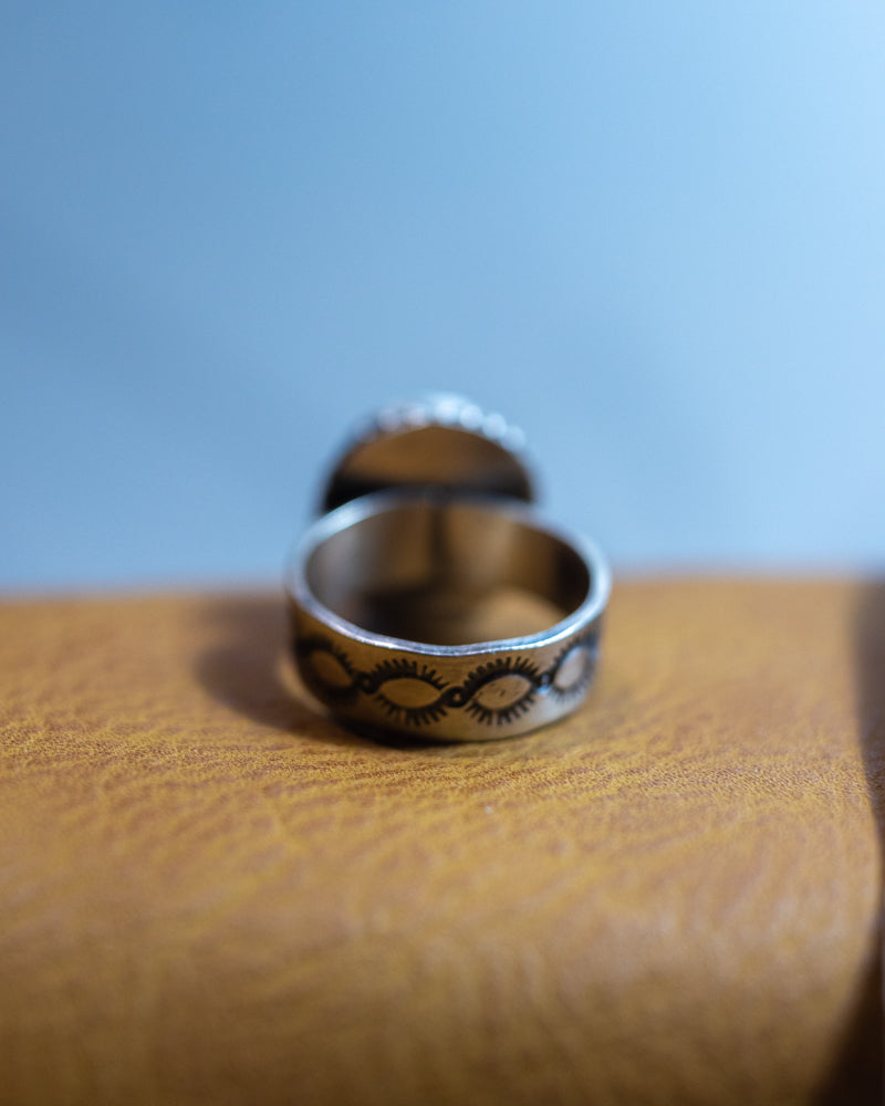Turquoise Ring | Size 8 - Smokin' Blues Turquoise