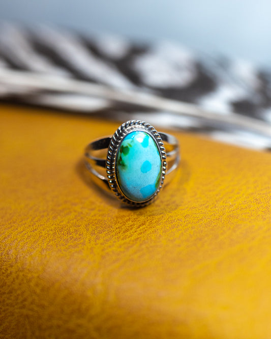 Turquoise Ring | Size 7 - Smokin' Blues Turquoise