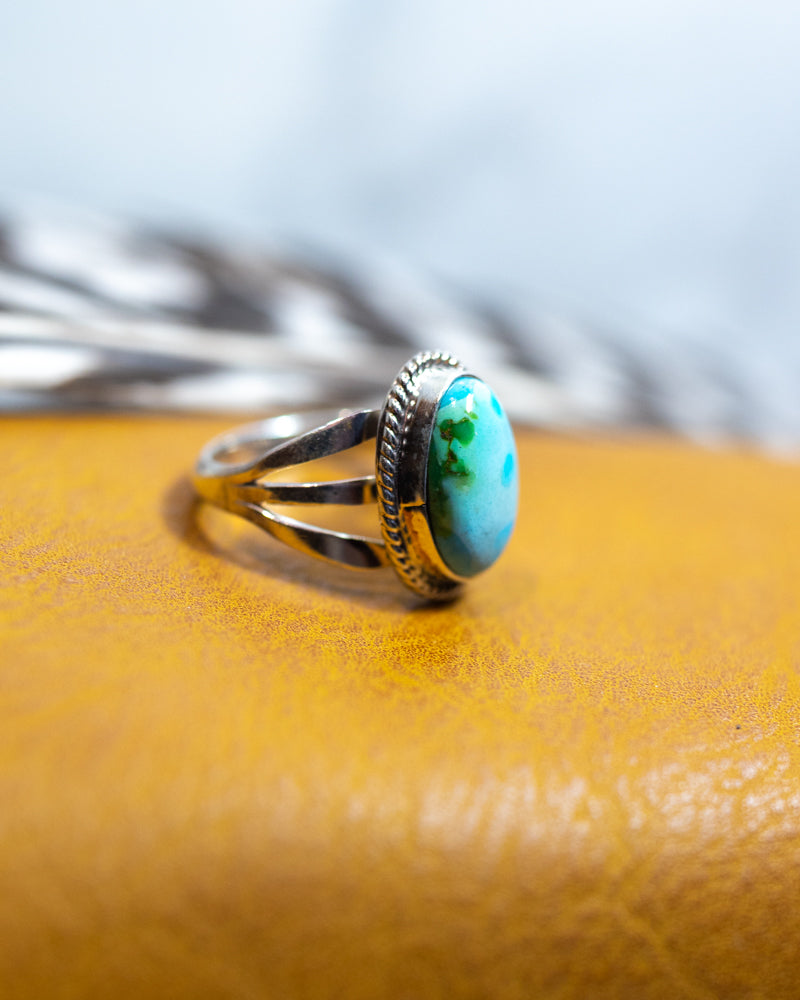 Turquoise Ring | Size 7 - Smokin' Blues Turquoise