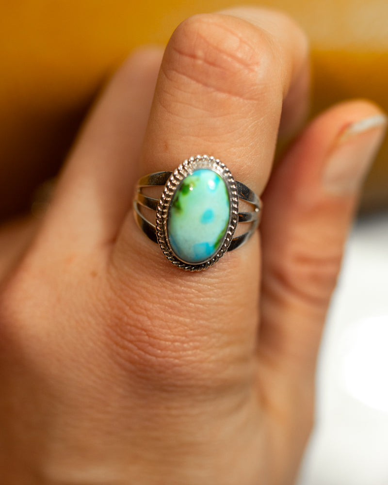 Turquoise Ring | Size 7 - Smokin' Blues Turquoise