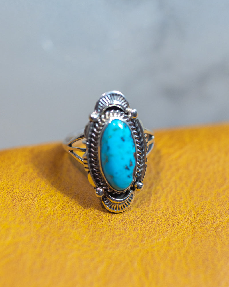 Turquoise Ring | Size 8 - Smokin' Blues Turquoise
