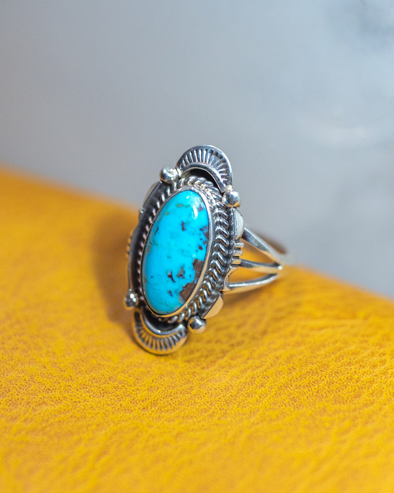 Turquoise Ring | Size 8 - Smokin' Blues Turquoise