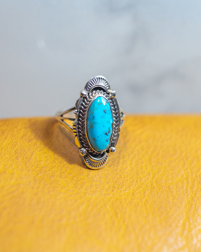 Turquoise Ring | Size 8 - Smokin' Blues Turquoise