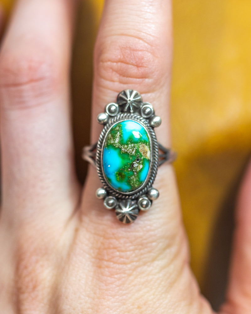Turquoise Ring | Size 11 - Smokin' Blues Turquoise