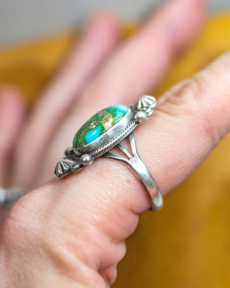 Turquoise Ring | Size 11 - Smokin' Blues Turquoise