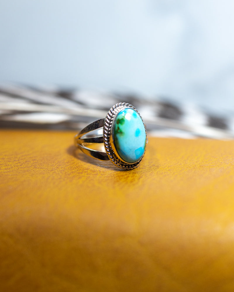 Turquoise Ring | Size 9 - Smokin' Blues Turquoise
