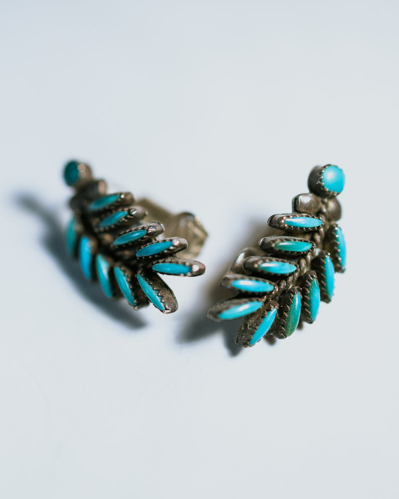 Turquoise Ear Cuff / Earrings - Smokin' Blues Turquoise