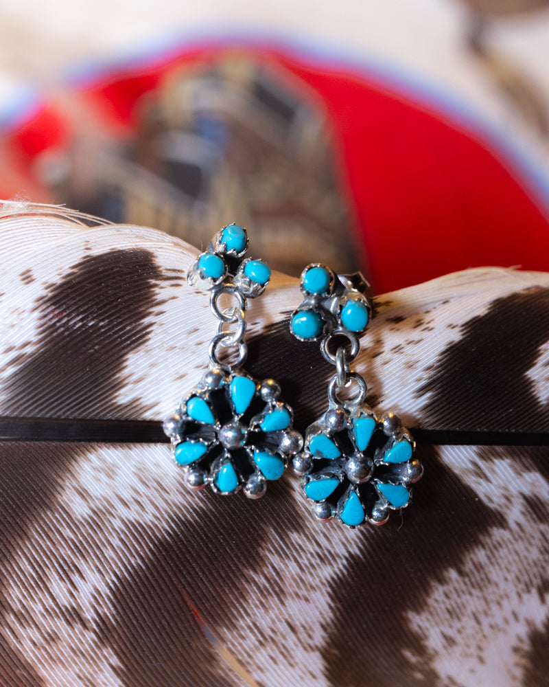 Turquoise Earrings - Smokin' Blues Turquoise