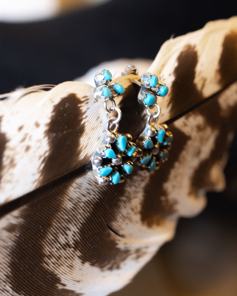 Turquoise Earrings - Smokin' Blues Turquoise