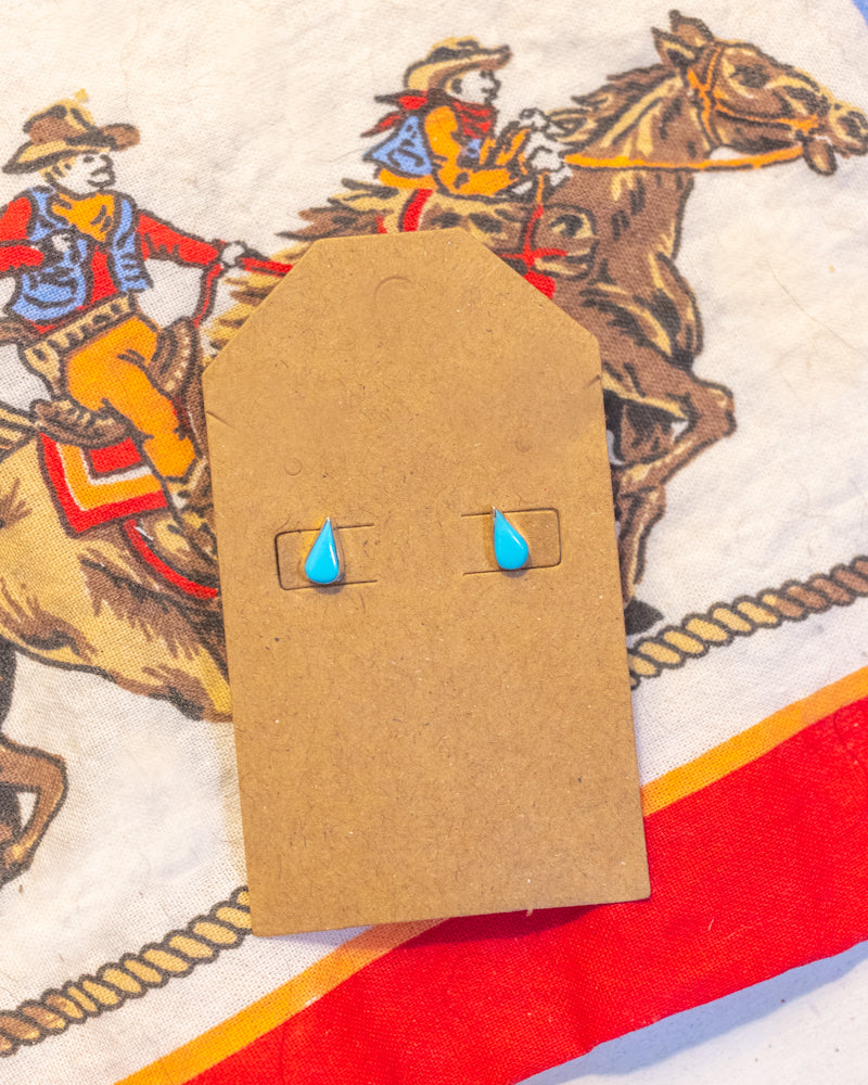 Turquoise Earrings - Smokin' Blues Turquoise