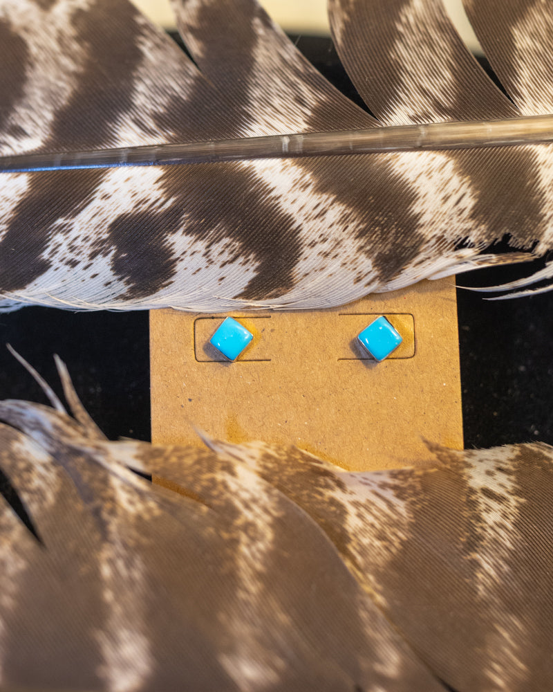 Turquoise Earrings - Smokin' Blues Turquoise