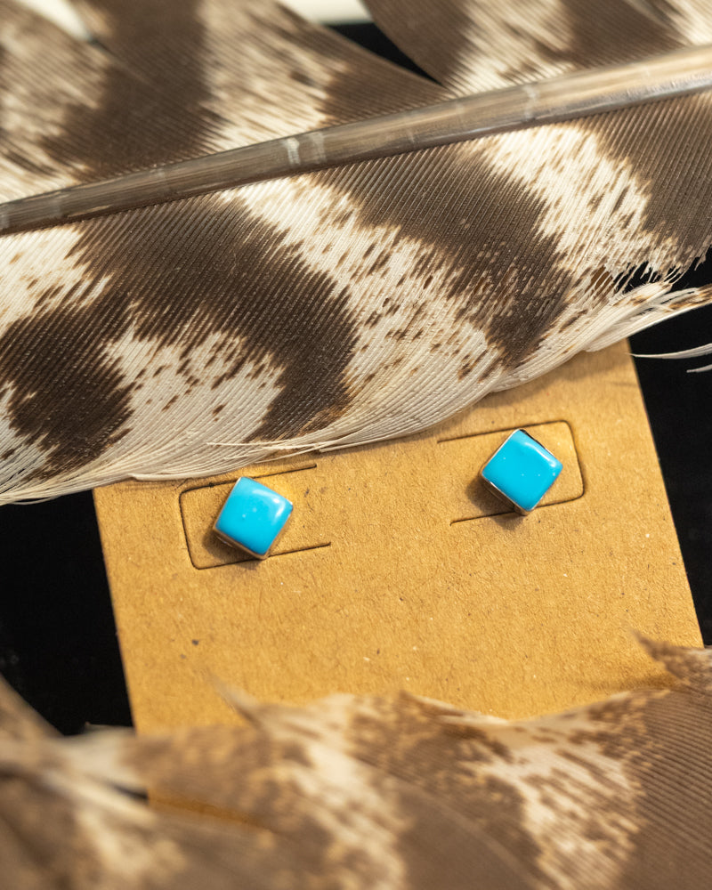 Turquoise Earrings - Smokin' Blues Turquoise