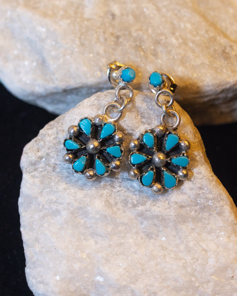 Turquoise Earrings - Smokin' Blues Turquoise