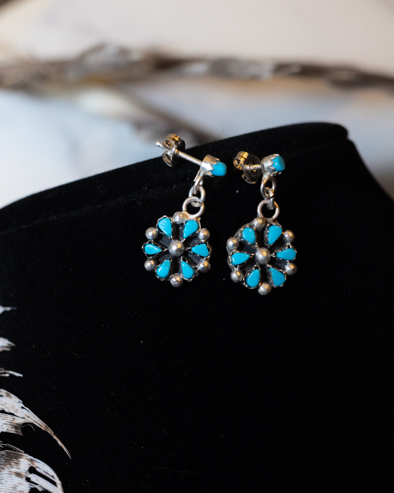 Turquoise Earrings - Smokin' Blues Turquoise