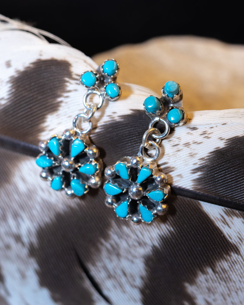 Turquoise Earrings - Smokin' Blues Turquoise