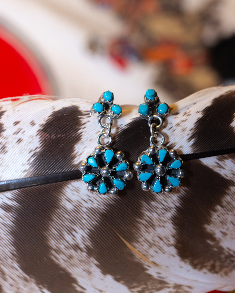Turquoise Earrings - Smokin' Blues Turquoise